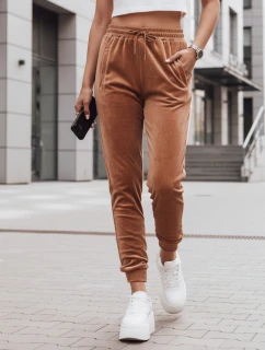 Dámské tepláky velur hnědé FashionStreet UY2838