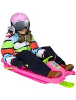 PLASTOVÉ SLEVY S BRZDOU A ŘÍDICÍM PRVKEM ADAŚ 84x43x25CM ČERNÁ S ČERVENOU BARVOU