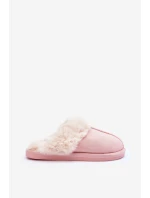 Dámské Pantofle s Kožešinou Růžové Pinky