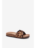 Dámské sandály na korkové platformě panterka Mevuna