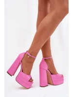 Dámské Sandály Na Podpatku A Platformě Růžové Beloria