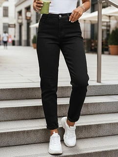 Dámské džíny mom fit s vysokým pasem černé FashionStreet UY2954