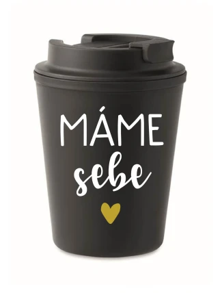 MÁME SEBE - černý termohrnek 300 ml MÁME SEBE - černý termohrnek 300 ml