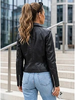 Dámská bunda ve stylu Ramones z ekologické kůže, černá, FashionStreet TY5718