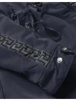 Tmavě modro-grafitová oboustranná dámská bunda (w555)