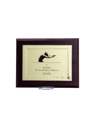 Plastový diplom s vyrytou kovovou destičkou Plastový diplom s vyrytou kovovou destičkou