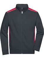 Daiber JN 870 Pánská pracovní mikina - Color 02.0870 carbon/red