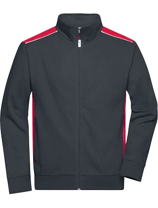 Daiber JN 870 Pánská pracovní mikina - Color 02.0870 carbon/red