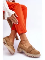 Elegantní mokasíny tmavě béžové semišové Laverne Elegantní mokasíny tmavě béžové semišové Laverne