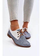 Dámské Kožené Polobotky Na Ploché Podrážce Maciejka 06461-17 Modré Dámské Kožené Polobotky Na Ploché Podrážce Maciejka 06461-17 Modré