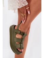 Dámské sandály na platformě zelené Nitavelia Dámské sandály na platformě zelené Nitavelia