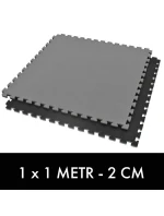 Bezpečnostní certifikovaná podložka na cvičení - Puzzle 1x1m - černošedá 2 cm