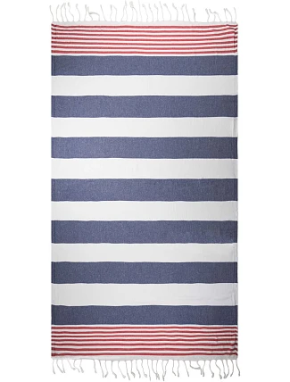 The One Towelling Hamam Marine Hamam ručník "Marine" 48.1046 navy/red The One Towelling Hamam Marine Hamam ručník "Marine" 48.1046 navy/red