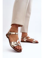 Zazoo 40182 Dámské kožené sandály zlaté