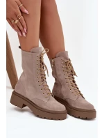 Dámské workery z pravé semišové kůže s vyhříváním Zazoo 4213 béžové Dámské workery z pravé semišové kůže s vyhříváním Zazoo 4213 béžové