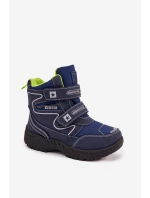 Dětské zateplené sněhule / trapery Big Star - tmavě modrá