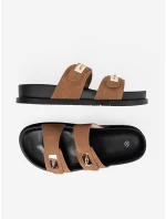 Moderní dámské Jasnobrązowy  nazouváky platforma