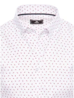 Pánská bílá košile s krátkým rukávem FashionStreet KX1025