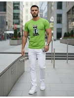 Pánské tričko Stay COOL s potiskem limetkově zelené FashionStreet NX5018R Pánské tričko Stay COOL s potiskem limetkově zelené FashionStreet NX5018R