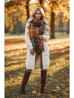 619-1 Pohodlný a elegantní žebrovaný dámský overal s výstřihem - moka pěna 619-1 Pohodlný a elegantní žebrovaný dámský overal s výstřihem - moka pěna