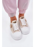 Dámské Tenisky Na Platformě S Dekorativním Detalem Béžové Annisae