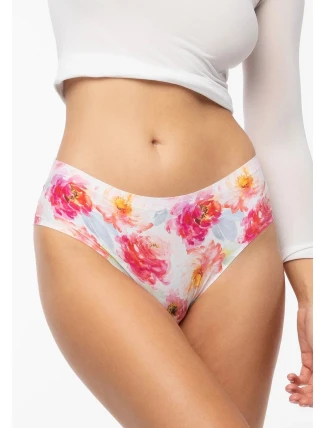 Kalhotky Peony Cheekie Brasil bílo-červené - Julimex Kalhotky Peony Cheekie Brasil bílo-červené - Julimex