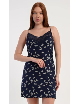 Dámská noční košile na ramínka Motýlci