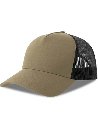 Atlantis Headwear Rapper Cotton-S 5 panelová Trucker kšiltovka 33.0260 khaki/black