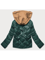 Zeleno/karamelová dímská bunda s kapucí (BH2003)