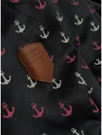 Černá teplá rozepínací mikina se vzorem kotev (2307)