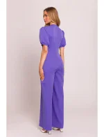 M852 Kombinéza s puff rukávy - světle fialová M852 Kombinéza s puff rukávy - světle fialová