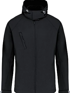 Kariban K 413 Pánská 3-vrstvá softshellová bunda s kapucí 20.K413 black