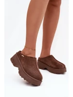 Dámské sněhule nízké na platformě hnědé Yrenna Dámské sněhule nízké na platformě hnědé Yrenna