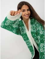 Dámský svetr LC SW 0301 bílý zelený