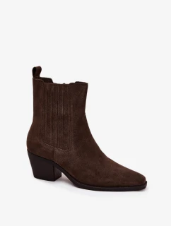 Dámské zateplené kotníkové boty Arelia – hnědé