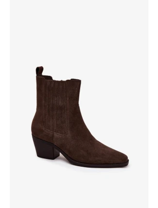 Dámské zateplené kotníkové boty Arelia – hnědé