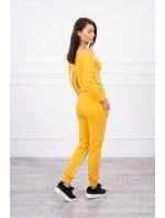 Sada s dvojitými pruhy hořčice+bílá