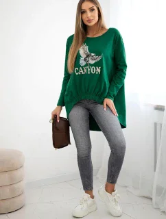 Dámská halenka s orlem a nápisem Canyon zelený