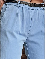 Dámské kalhoty chinos s páskem RELCIX modré FashionStreet UY2586