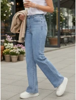 Dámské modré džíny s vysokým pasem FashionStreet UY2892