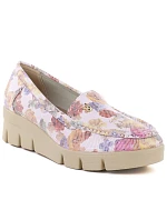 Dámské boty na platformě růžové s květinami M.Daszynski MR23109D