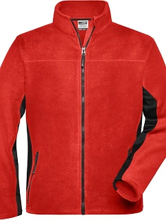 Daiber JN 842 Pánská pracovní mikrofleecová bunda - Strong 02.0842 red/black