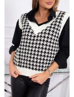 Svetr bez rukávů v barvě peplite ecru