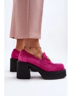 Zazoo 20170 Dámské Semišové Polobotky Na Podpatku Fuksie Zazoo 20170 Dámské Semišové Polobotky Na Podpatku Fuksie