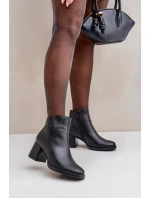 Zateplené boty na podpatku černé Feliveth