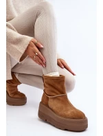 Kožené dámské boty na masivní podrážce Camel Zazoo 3424