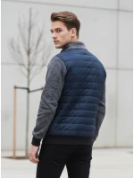 Pánská přechodná bunda prošívaná tmavě modrá FashionStreet TX4396