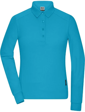 Daiber JN 1841 Dámské pracovní piqué polo s dlouhým rukávem 02.1841 turquoise