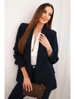 Bunda s klopou elegantní mámořnická modřa