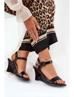 Laky Dámské Sandály Na Klínu Černé Vliraya